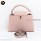 Louis Vuitton Capucines BB handbag in pink grained leather แบรนด์เนมมือสอง