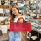 Louis Vuitton Epi Sac Triangle Hand Bag Red