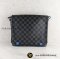 Louis Vuitton Graphite Damier & Blue-Strap 'District' Messenger Bag N42420