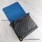 Louis  Vuitton Graphite  Damier & Blue-Strap 'District'  Messenger Bag N42420