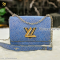 Louis Vuitton Twist MM Shoulder Bag Epi Blue แบรนด์เนมมือสอง