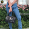 MCM Boston Bag Black Calf Visetos/ดำ แบรนด์เนมมือสอง 