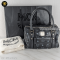 MCM Boston Bag Black Calf Visetos/ดำ แบรนด์เนมมือสอง 