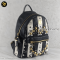 MCM Striped Visetos Stark Backpack Black
