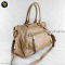 Miu miu	Beige Leather Charm Detail Career Tote Bag