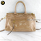 Miu miu	Beige Leather Charm Detail Career Tote Bag