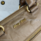 Miu miu	Beige Leather Charm Detail Career Tote Bag