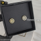 Miu Miu Enameled Earrings GHW แบรนด์เนมมือสอง