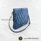 Miu Miu Matelasse Leather Clutch Blue Lamb