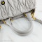 Miu miu Nappa Matelasse Bauletto Top Handle Bowler Pomice	Leather