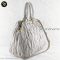 Miu miu Nappa Matelasse Bauletto Top Handle Bowler Pomice	Leather