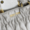 Miu miu Nappa Matelasse Bauletto Top Handle Bowler Pomice	Leather