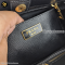 Black Saffiano Lux Bicolor Satchel White