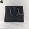 Black Saffiano Lux Bicolor Satchel White