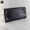 Black Saffiano Lux Bicolor Satchel White