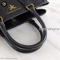 Black Saffiano Lux Bicolor Satchel White