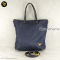 Prada Nave Blue Vela  Nylon and Saffiano Leather Tote Bag