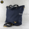 Prada Nave Blue Vela  Nylon and Saffiano Leather Tote Bag