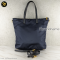 Prada Nave Blue Vela  Nylon and Saffiano Leather Tote Bag