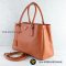 Prada Saffiano Lux Tote in papaya