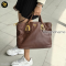 Prada Soft Calfskin Leather Shopping Tote Bag แบรนด์เนมมือสองของแท้