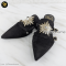 Roger Vivier Suede Mule Star Strass Velvet Black Crystal Mules