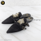 Roger Vivier Suede Mule Star Strass Velvet Black Crystal Mules