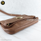 Tory bruch Tan Leather Logo Amanda Foldover Crossbody Bag