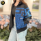 Versace Geometric Print Zip-Up Jacket Black แบรนด์เนมมือสอง