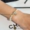 New  Vivienne westwood Kitty pearl  bracelet Gold-tone