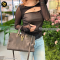 YSL	Grey Calfskin Leather Small Cabas ChYc Bag Calf เทา	GHW แบรนด์เนมมือสอง