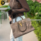 YSL	Grey Calfskin Leather Small Cabas ChYc Bag Calf เทา	GHW แบรนด์เนมมือสอง