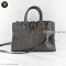 YSL Grey Calfskin Leather Small Cabas ChYc Bag แบรนด์เนมมือสอง