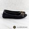 Used louis vuitton Black Woven Suede Oxford Ballerina Flats รองเท้า