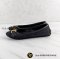 Used louis vuitton Black Woven Suede Oxford Ballerina Flats รองเท้า