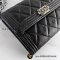 Used Chanel Boy Medium Wallet Caviar RHW