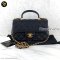 Chanel Classic mini 8” with top handle in black caviar GHW Caviar