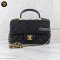 Chanel Classic mini 8” with top handle in black caviar GHW Caviar