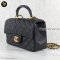 Chanel Classic mini 8” with top handle in black caviar GHW Caviar