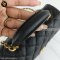 Chanel Classic mini 8” with top handle in black caviar GHW Caviar