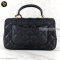 Chanel Classic mini 8” with top handle in black caviar GHW Caviar