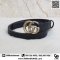 Gucci Leather belt with Double G buckle black  2 CM Size 80 cm