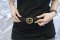Gucci Leather belt with Double G buckle Size 85