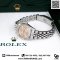 Rolex Jubilee Ladies Steel Salmon Dial Watch 76030