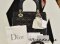 Christian Dior LADY DIOR Lambskin 10 กระเป๋าหนังแกะสีดำ อะไหล่เงินหนังป่องเงา สภาพเหมือนใหม่ สติ๊กเกอร์หุ้มอะไหล่ยังอยู่เลยค่ะ