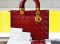 Christian Dior - Lady Dior Patent RED size 12