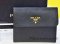 NEW-Prada Saffiano Wallet กระเป๋าตังค์ รง 3 พับ สีดำ