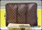 Louis Vuitton Port Document Damier กระเป่าผู้ชายทรงถือ ใบใหญ่ ลายตารางสีน้ำตาล พร้อมกุญแจล็อค