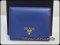Prada Saffiano Short wallet cobalt blue tri Fold กระเะป๋าสตางค์ สั้น 3 พับ มือสอง สาภพดีค่า