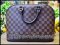 Louis Vuitton Alma Damier size PM - Used Authentic Hand Bag กระเป๋าถือ ทรงอัลม่า โค้ง สุดคลาสสิค ลายตารางสีน้ำตาล ไซส์เล็ก มือสอง สภาพดีค่า
